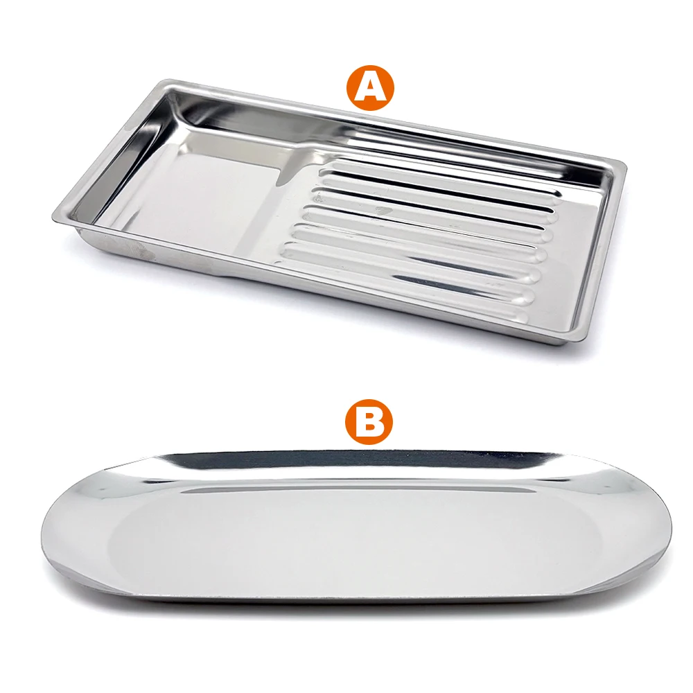 Medical Lab Instruments - Bandeja médica Dental de acero inoxidable,