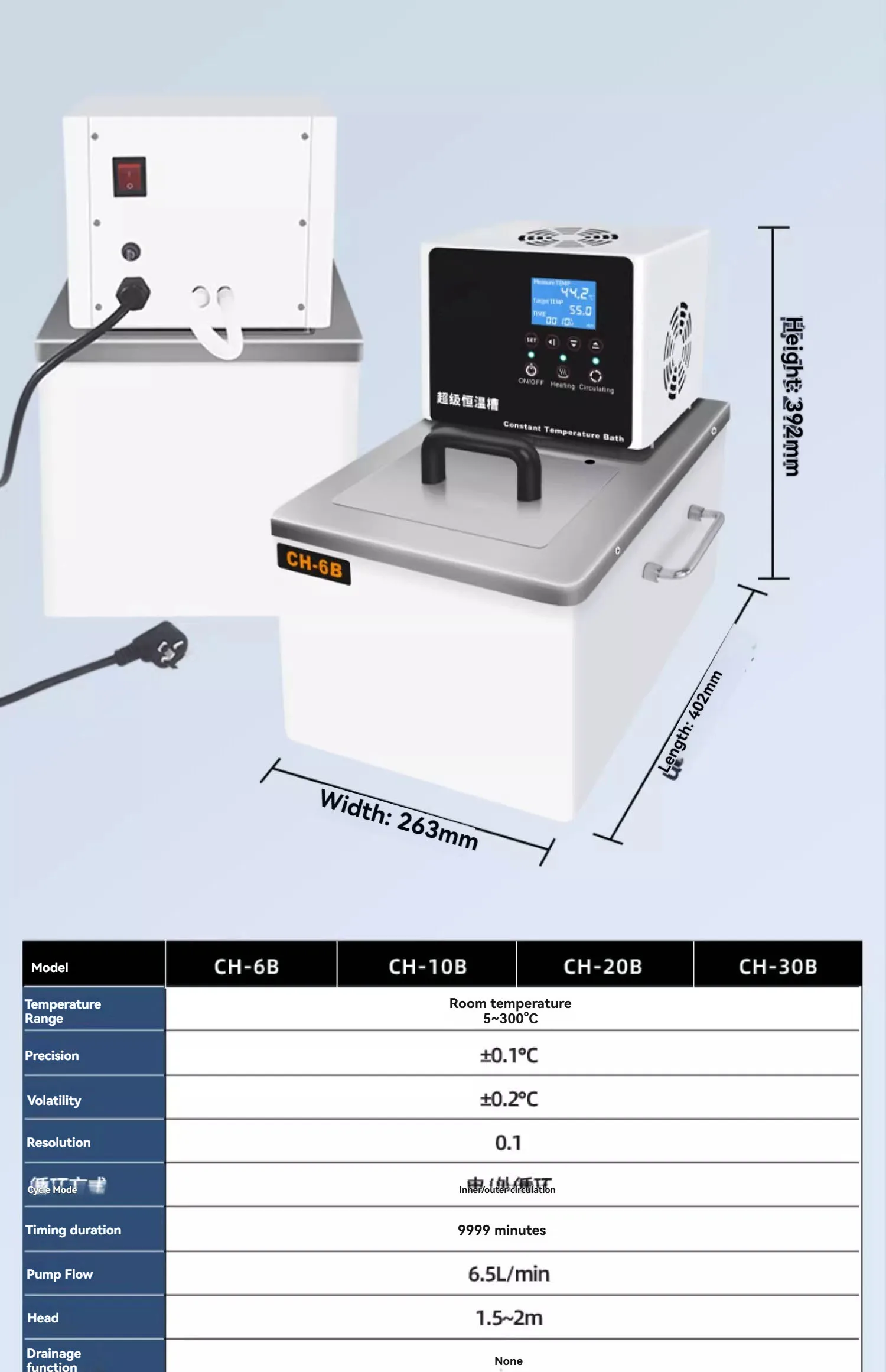 CH-6B 6L Baño Termostático de  - Water Bath Laboratory reseña y precio